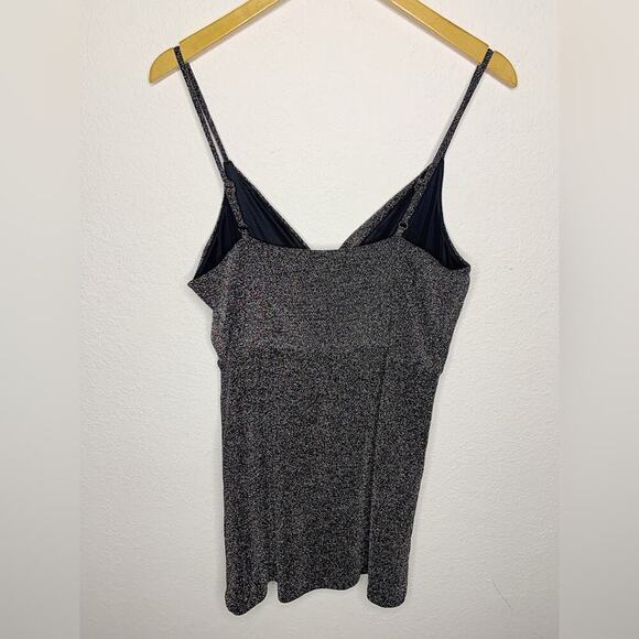 NWT Express Metallic Glitter Adjustable Strap Mini Dress Sz Large Petite $79.90 - Picture 5 of 8